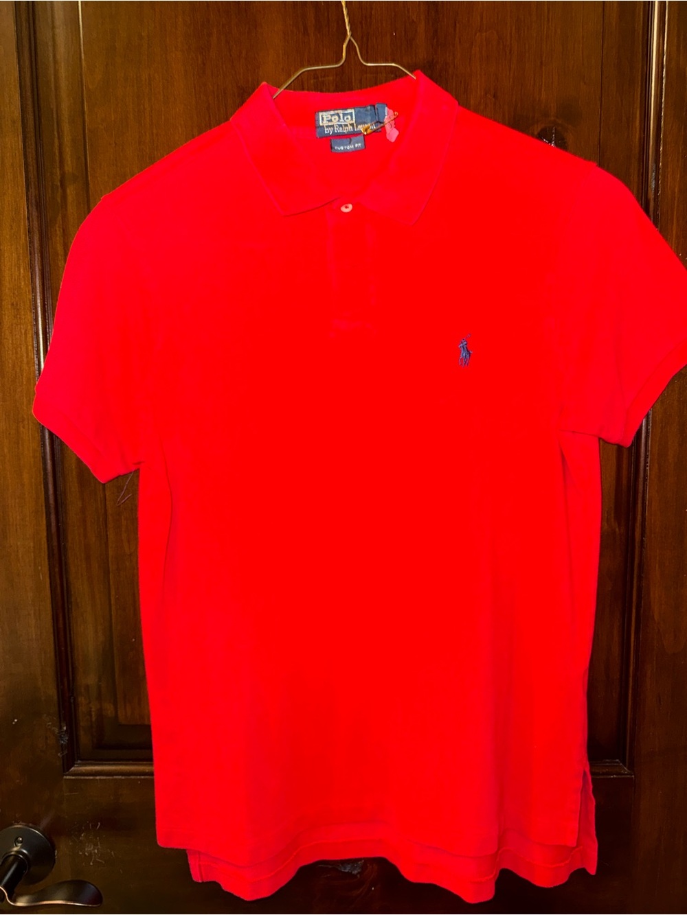 Polo by Ralph Lauren Red Short-Sleeve Polo with Navy Logo